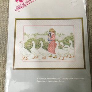 Lanarte 35269 Cross Stitch Kit Goose Girl Fairy Tale 15 1/4” x 11 1/2” Sealed
